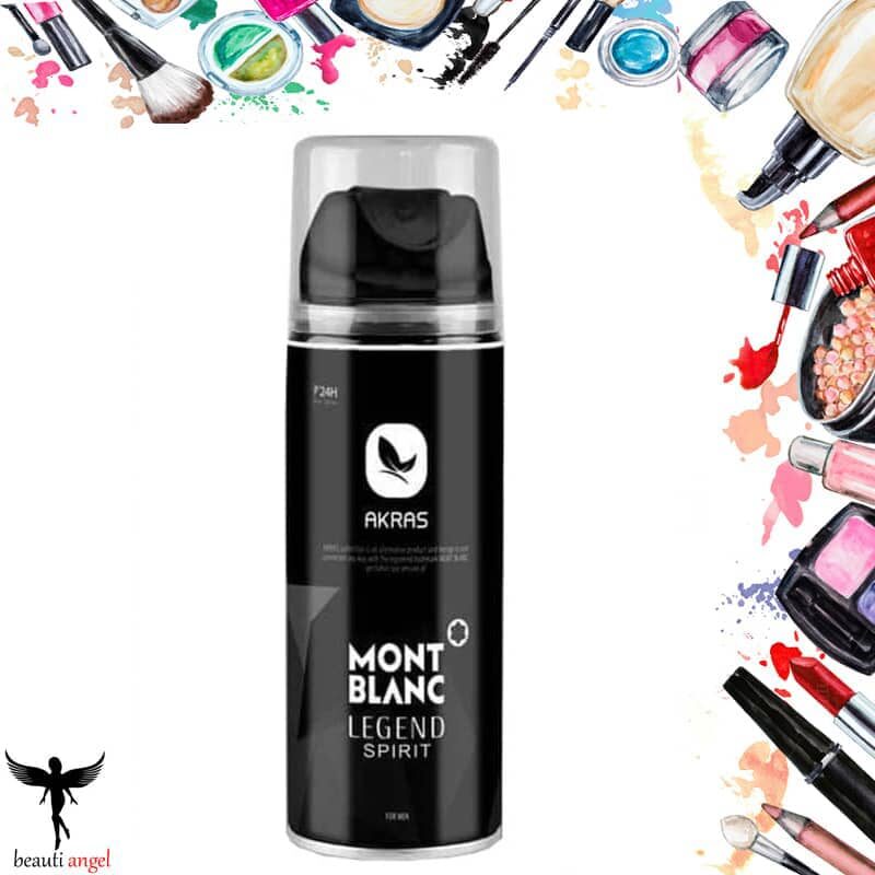 اسپری بدن مردانه آکراس مدل مونت بلک حجم 200 میلی لیتر  mont blanc legend spirit