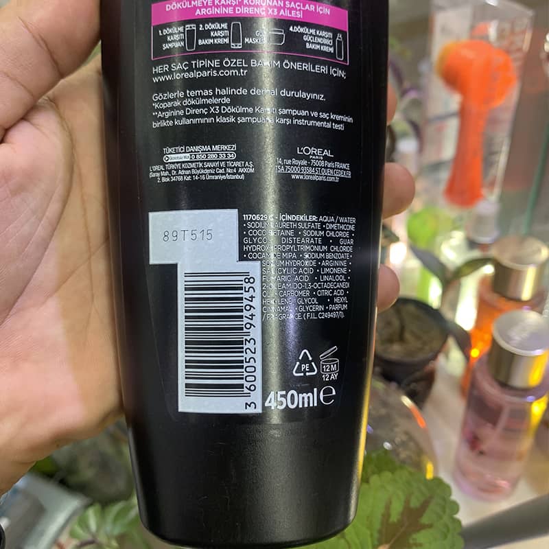 شامپو ضد ریزش مو السیو لورآل ا Elseve Loreal shampoo Arginine Resist X3 450ml