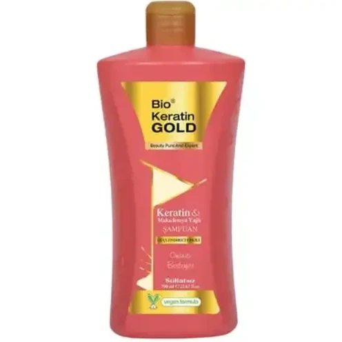 شامپو بیو کراتین گلد Bio Keratin Gold Keratin&Makadamia حاوی کراتین و ماکادمیا 700 میل